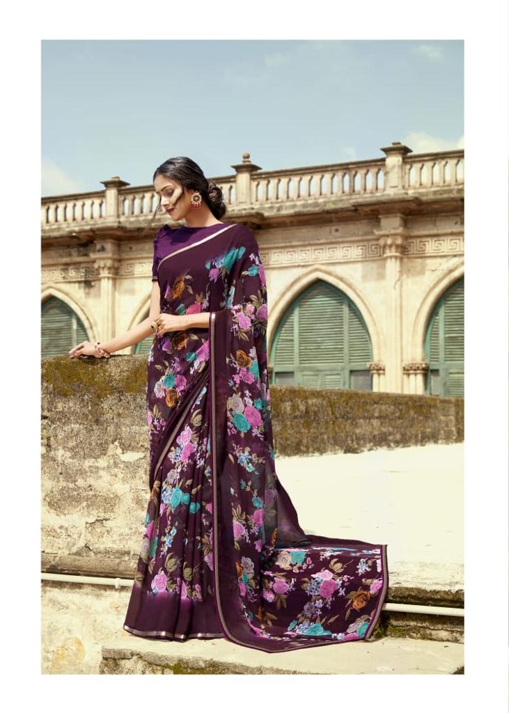 Kashvi Inayat 3 Latest Fancy Designer Chiffon Regular Casual Wear Printed Sarees Collection
